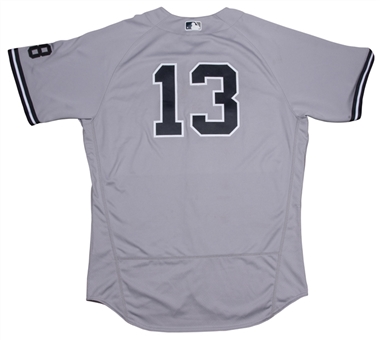 2016 Alex Rodriguez Game Used New York Yankees Road Jersey Worn On 08/11/2016 - Final Road Jersey (MLB Authenticated & Steiner) 